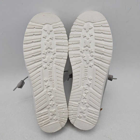 Hey Dude Wendy Light Grey Chambray Slip On Loafers Women Size 10 NEW - Picture 2 of 13